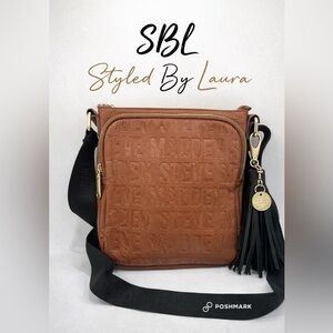 Steve Madden Cognac Embossed Crossbody Bag | Adjustable Strap | EUC ♥️